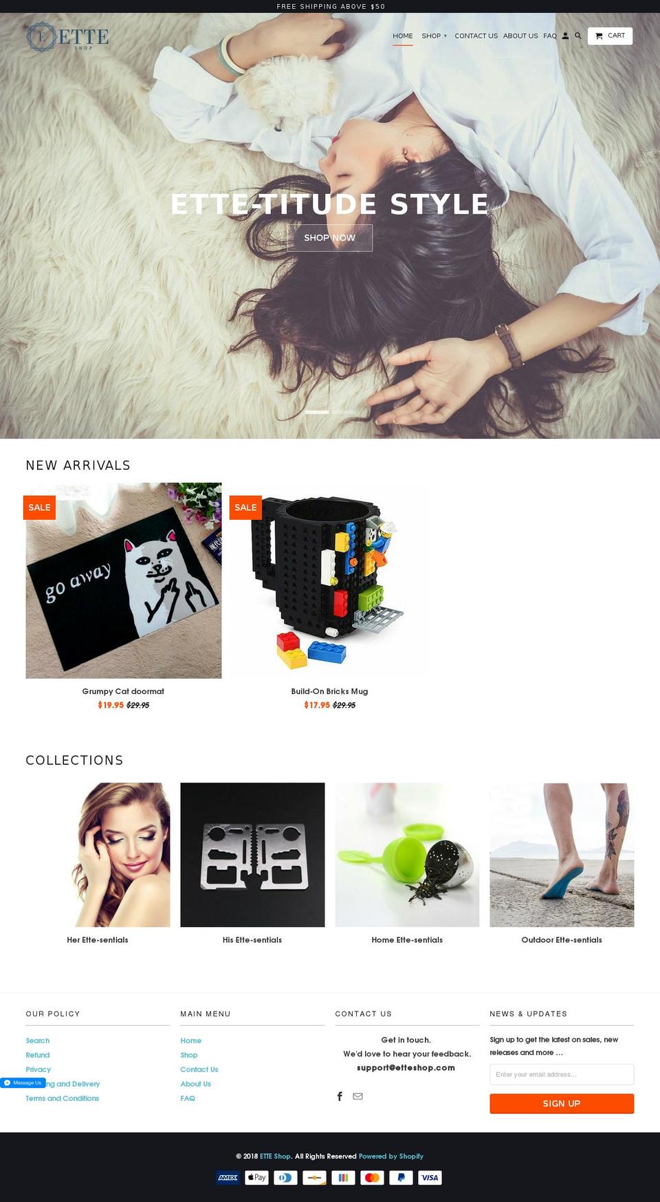 etteshop.com — Shopify storefront screenshot