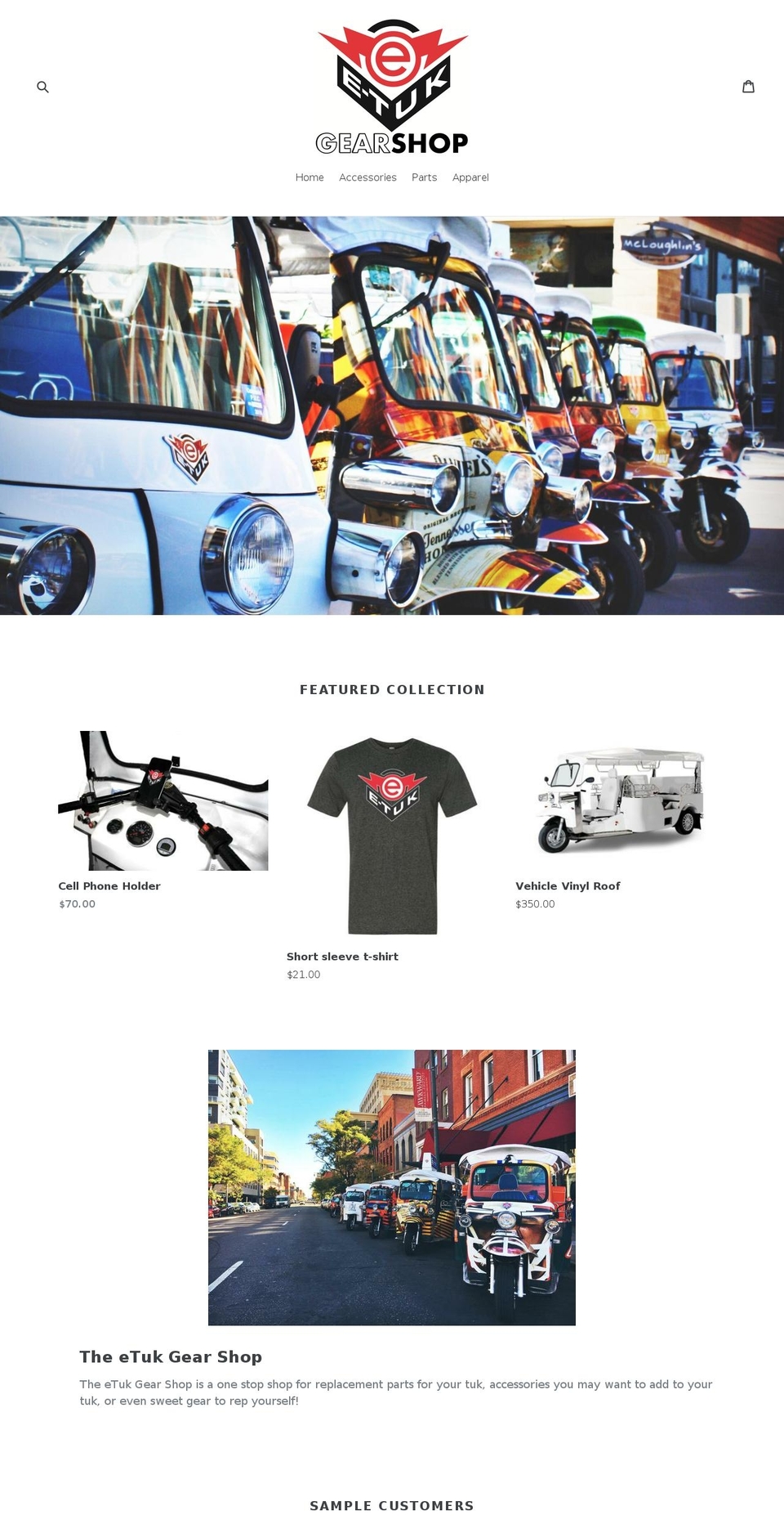 etukgearshop.com — Shopify storefront screenshot