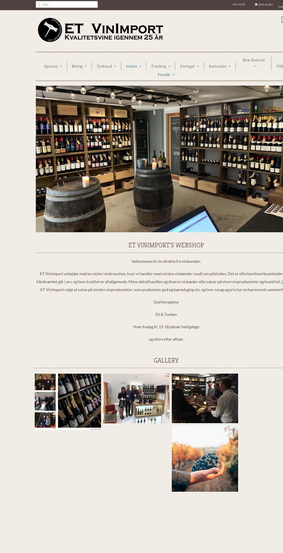 etvinimport.dk shopify website screenshot