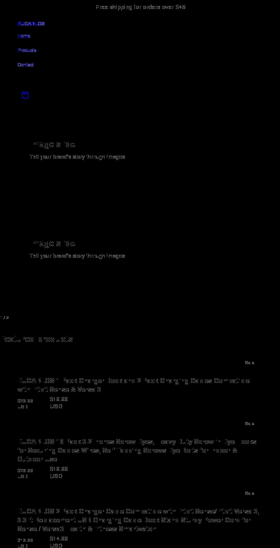 eucarlos.com shopify website screenshot