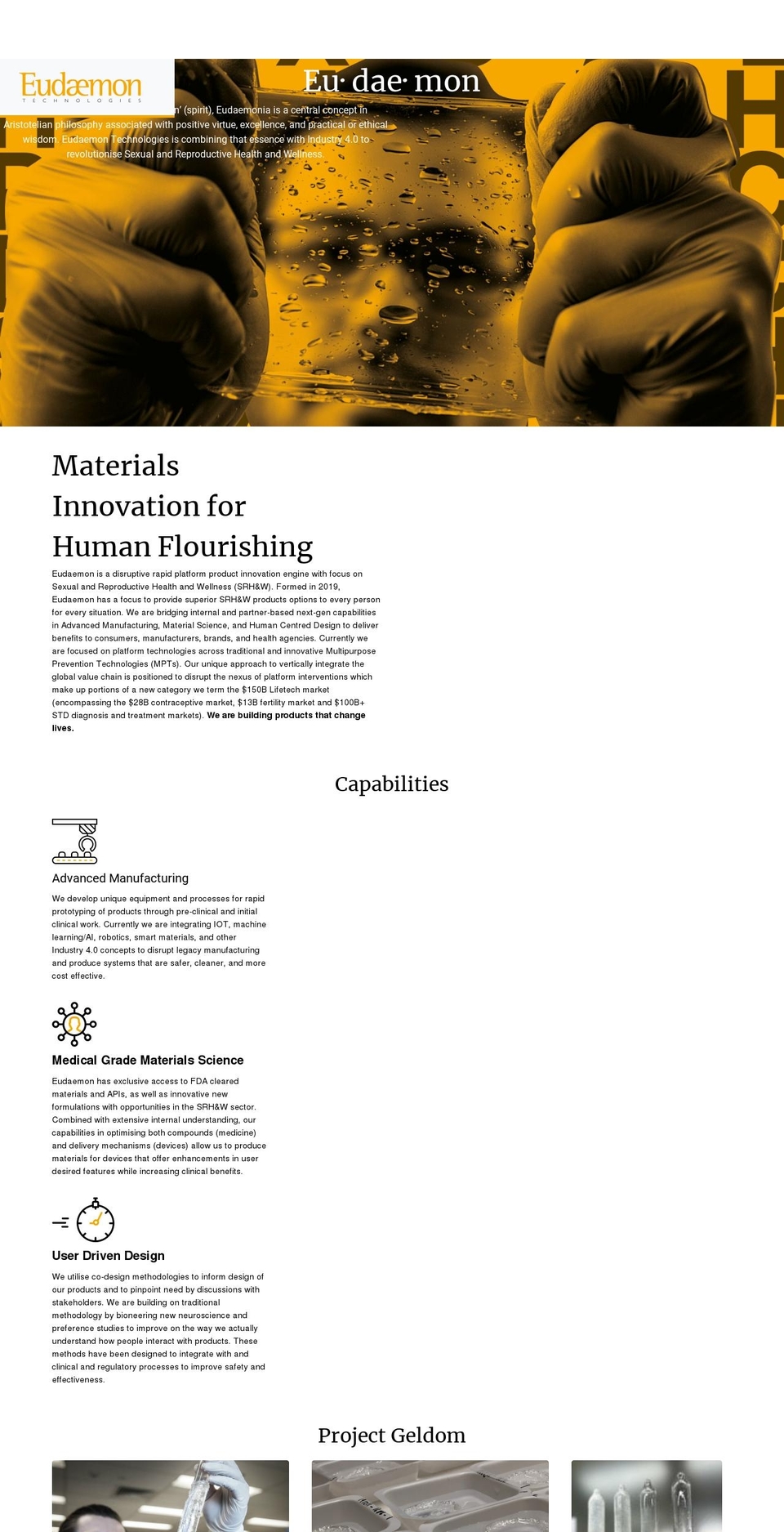 eudaemontech.com shopify website screenshot