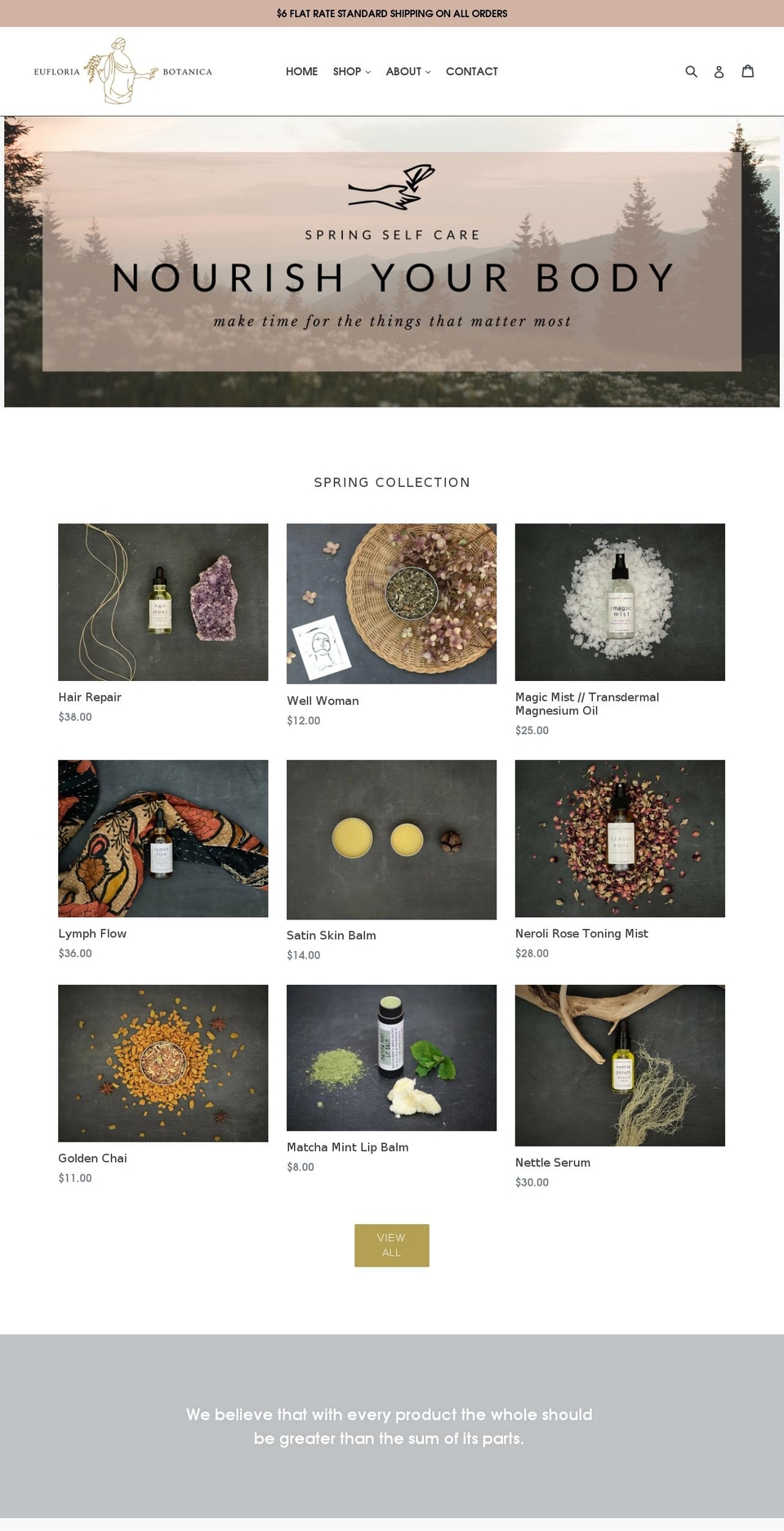 eufloriabotanicals.com — Shopify storefront screenshot