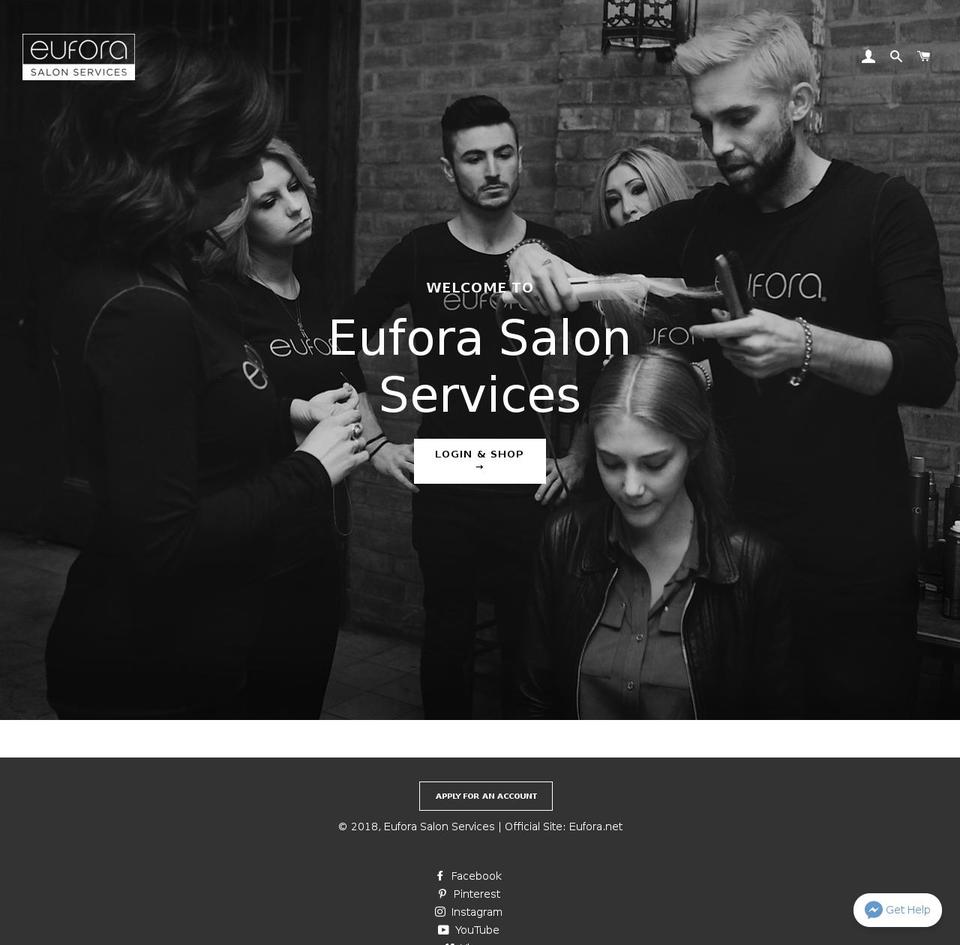 euforasalonservices.com — Shopify storefront screenshot