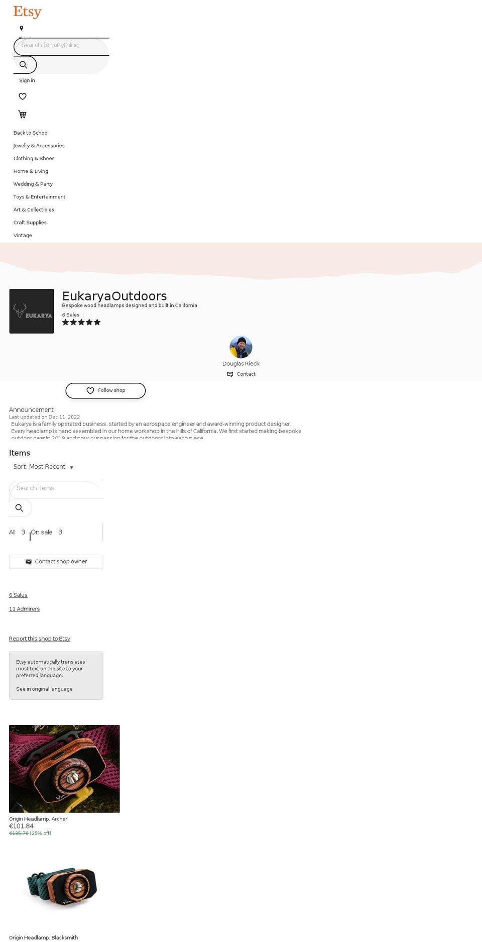 eukarya.co shopify website screenshot