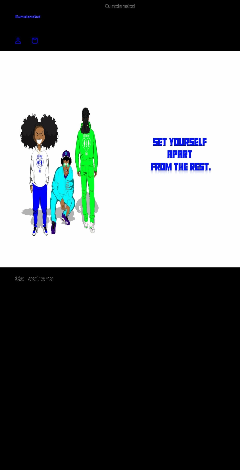 eumelanated.com shopify website screenshot