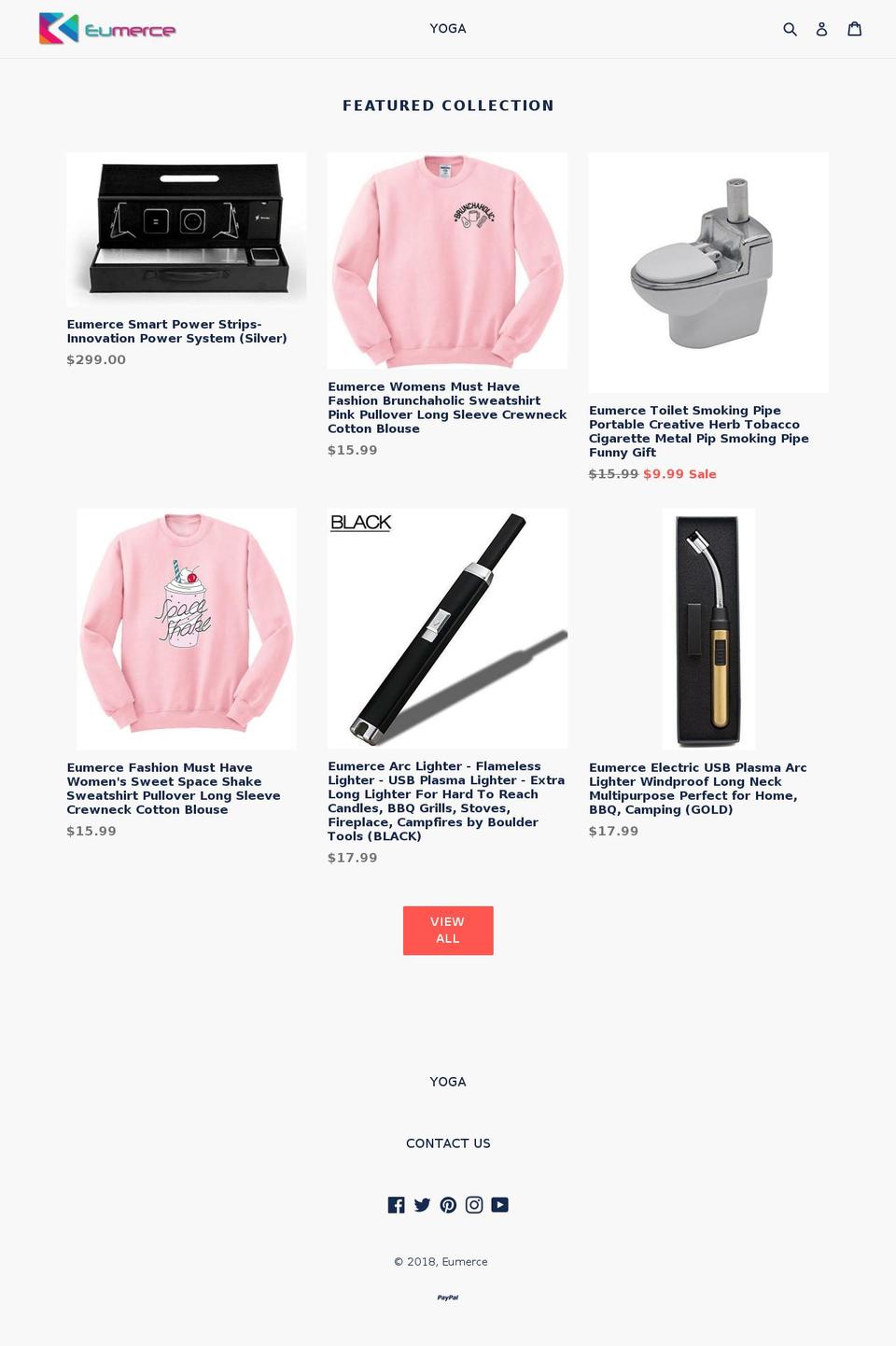 eumerce.com shopify website screenshot