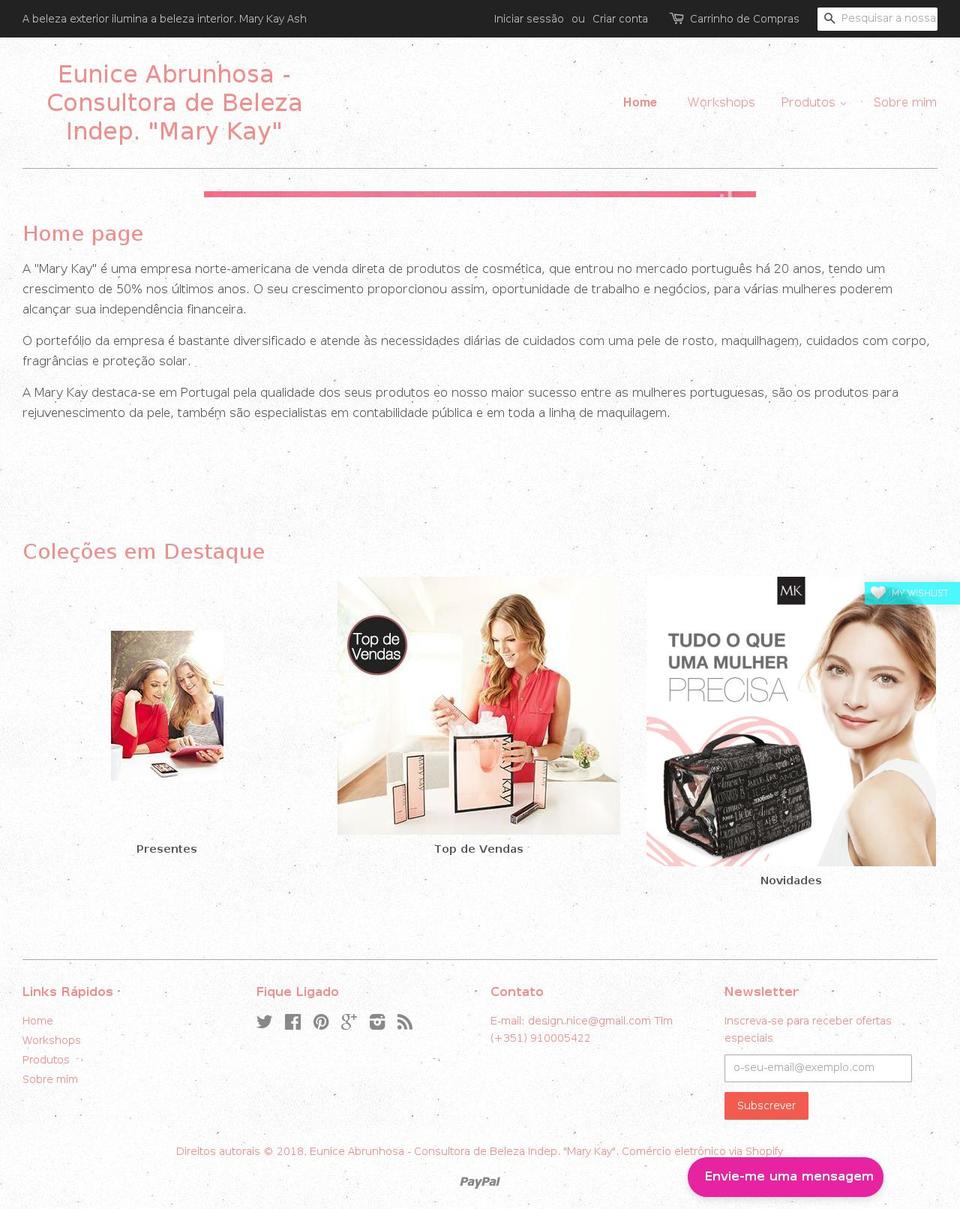 eunice-abrunhosa-consultora-de-beleza-indep-mary-kay.myshopify.com shopify website screenshot