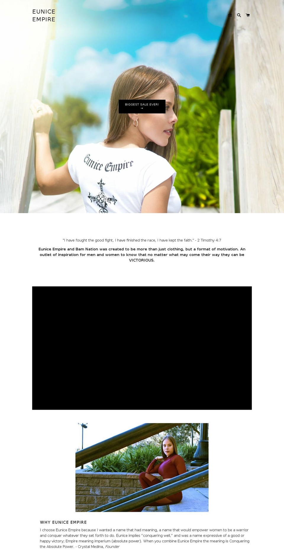 euniceempire.com — Shopify storefront screenshot