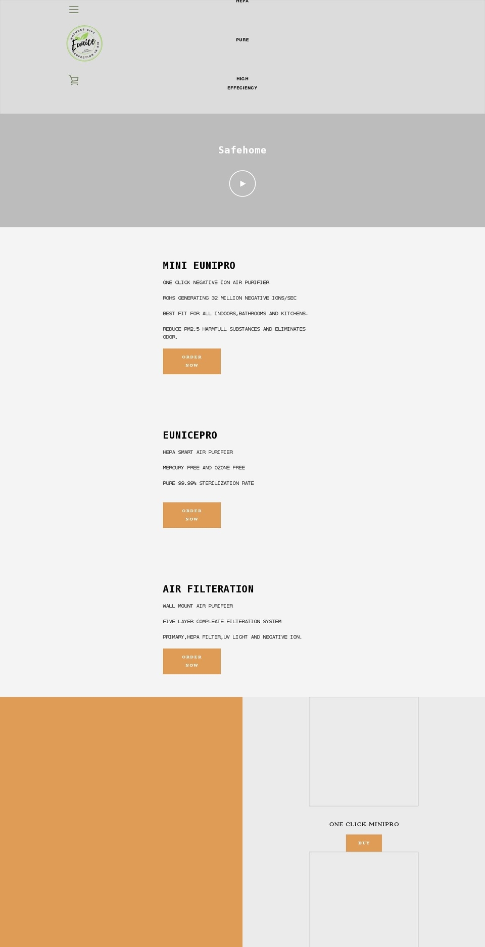 eunicepro.com shopify website screenshot