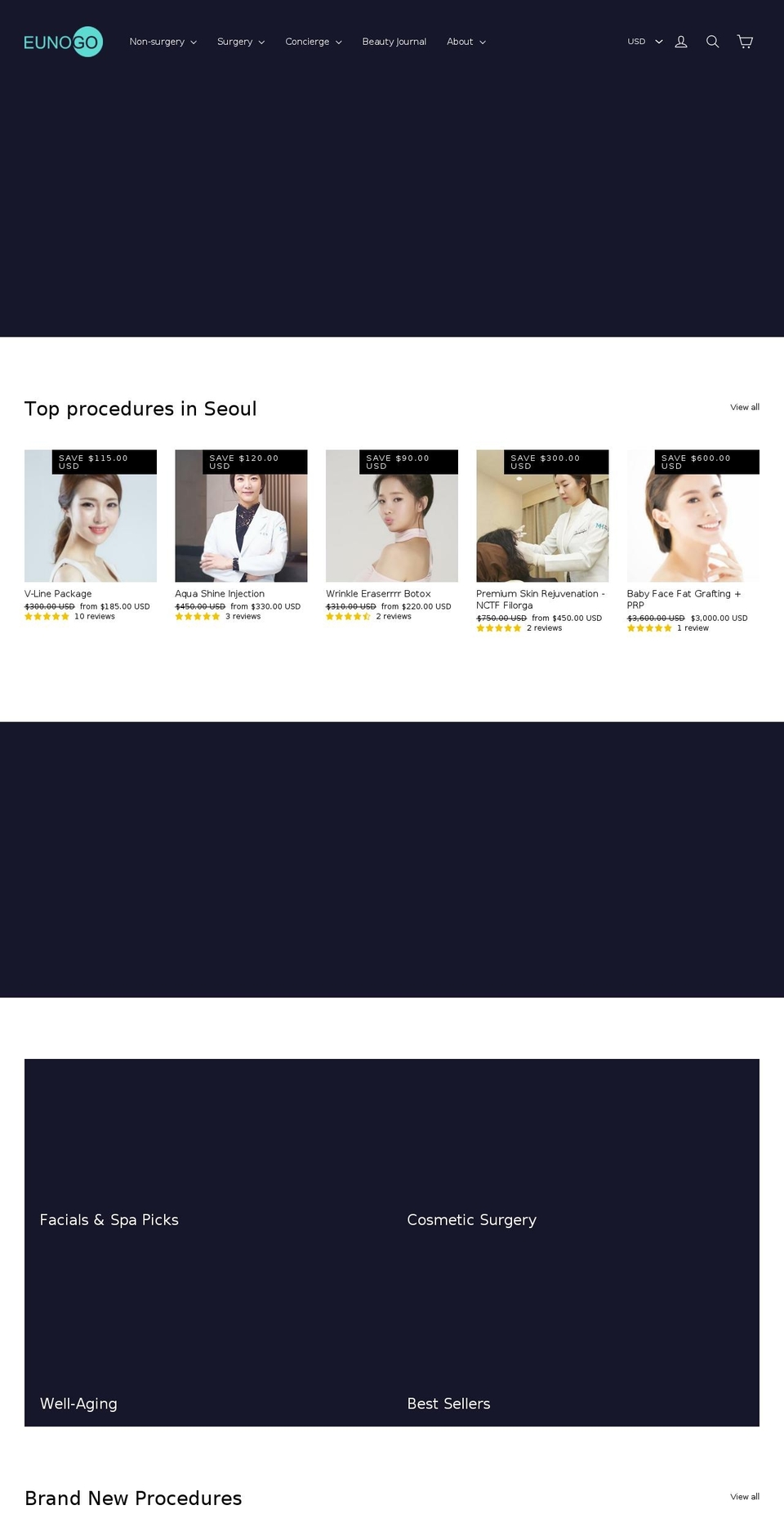 eunogo.com shopify website screenshot