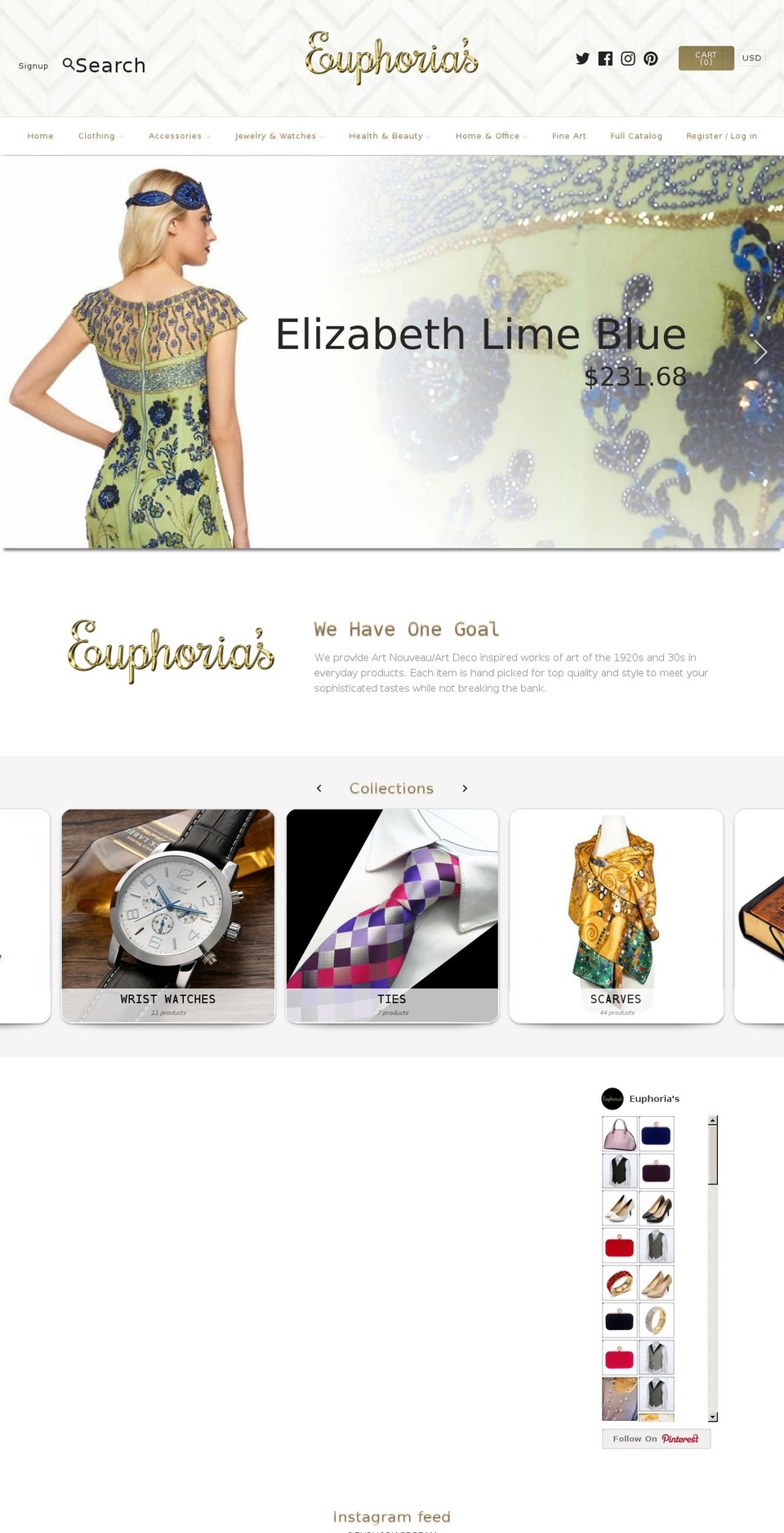 euphorias.online shopify website screenshot