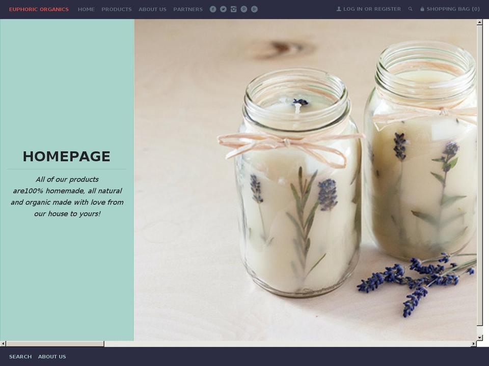 euphoric-organics.com shopify website screenshot