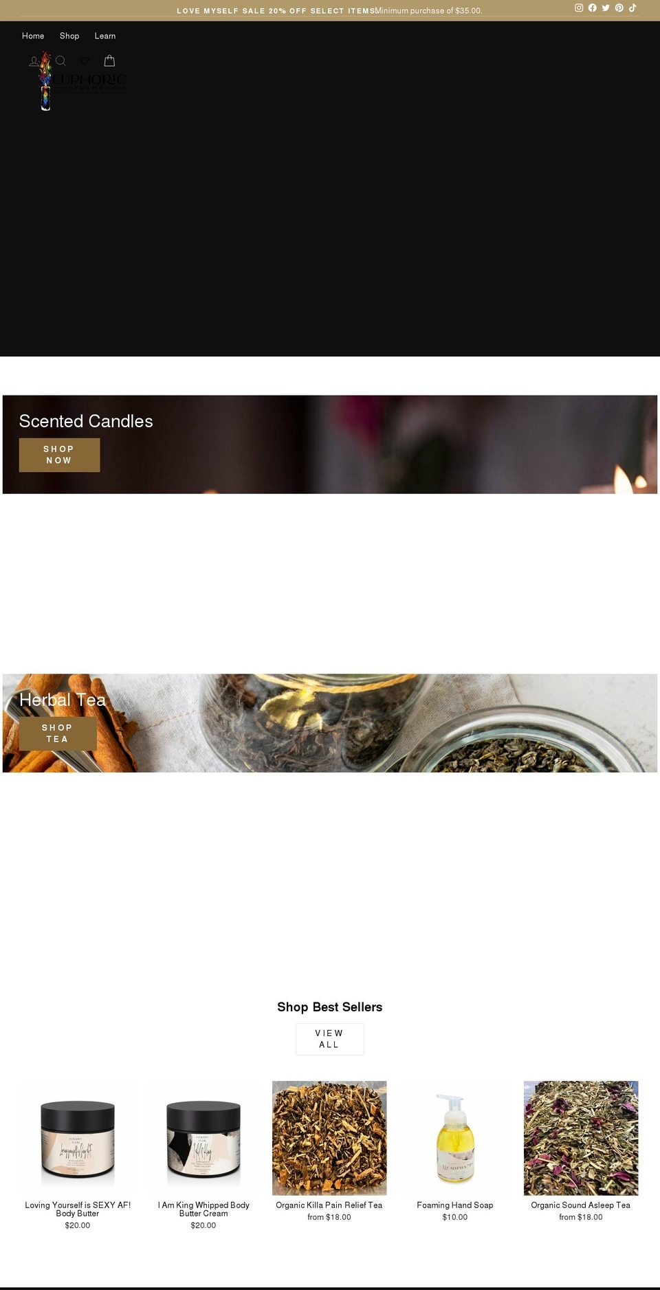 euphoricflame.com shopify website screenshot