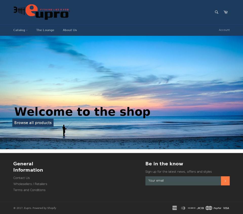 eupro.us shopify website screenshot