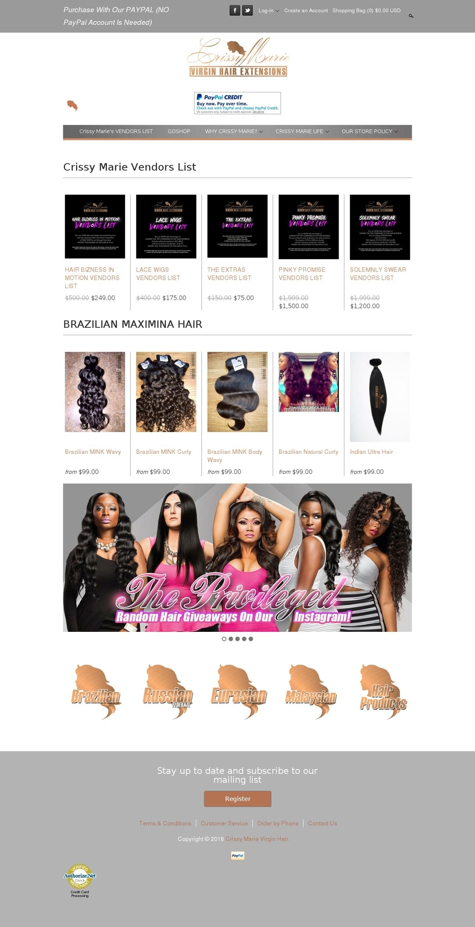 eurasianhair.com — Shopify storefront screenshot