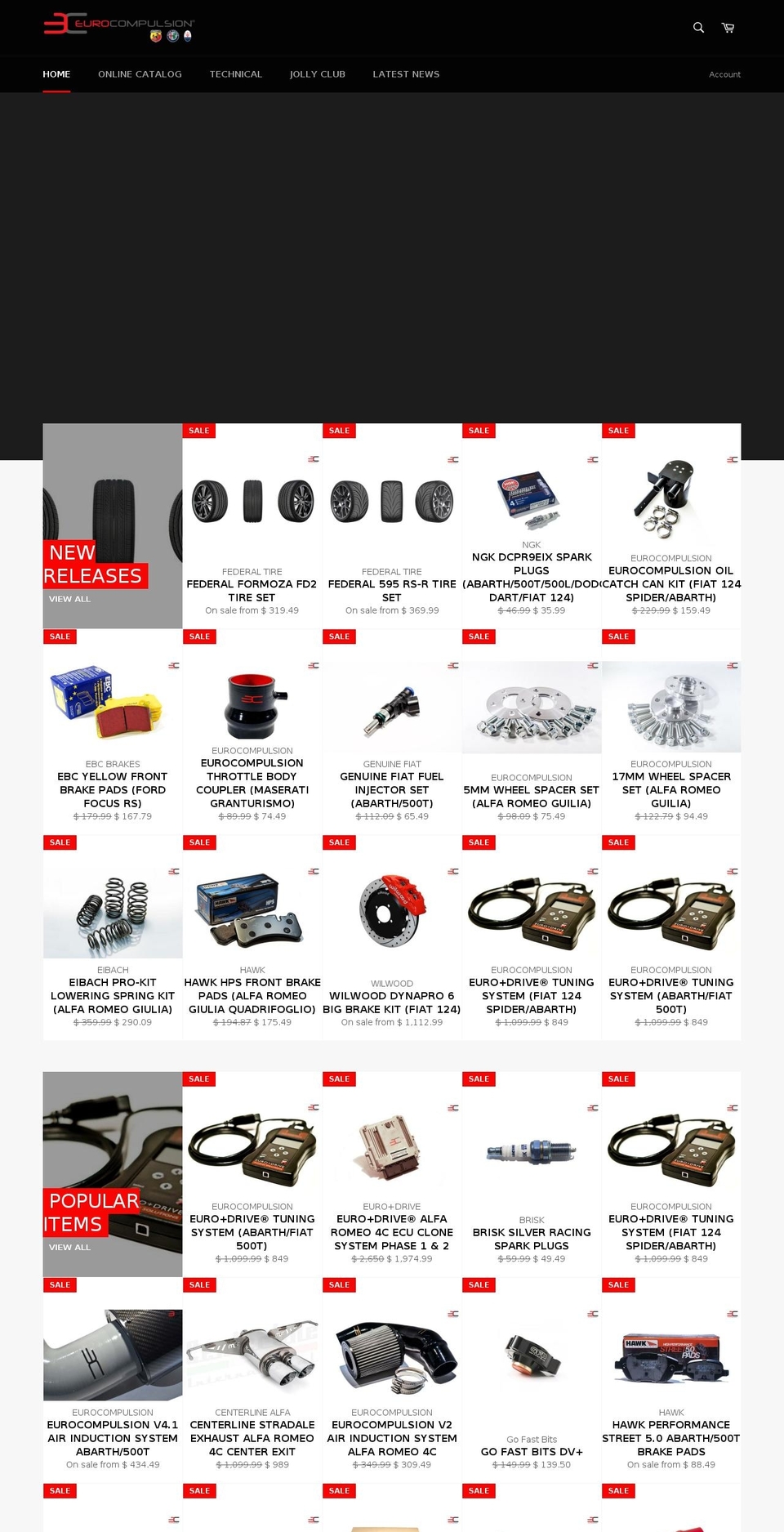 eurocompulsion.com shopify website screenshot