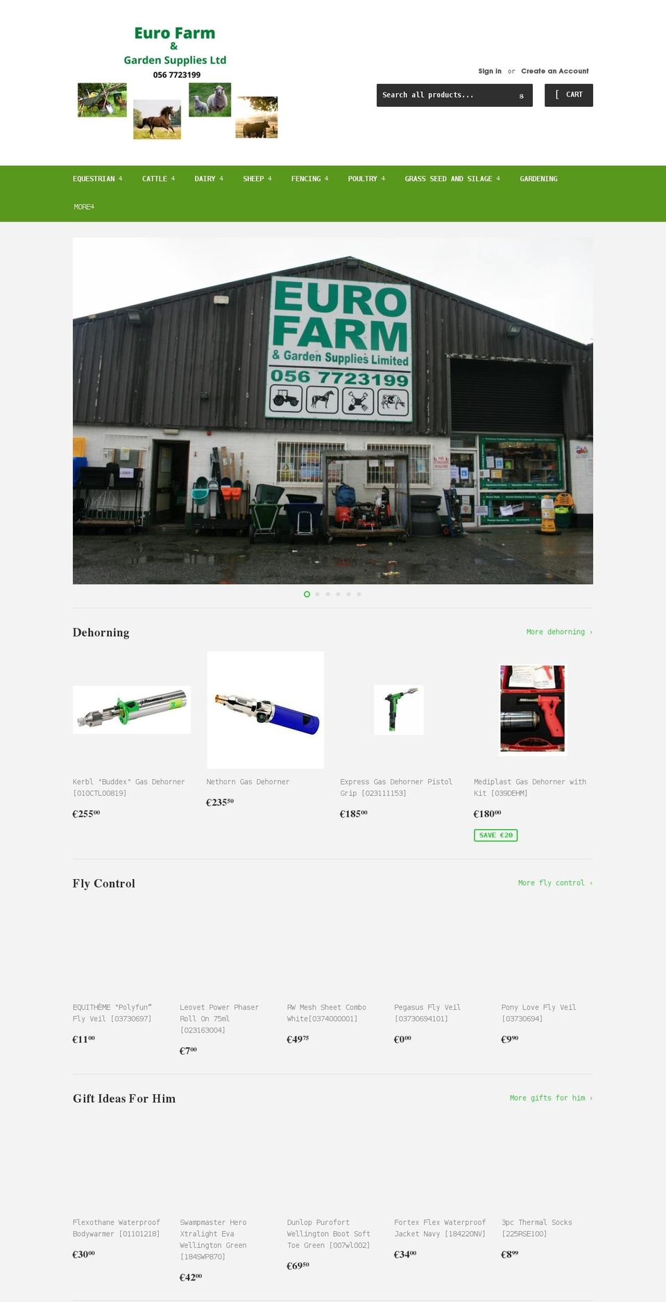 eurofarm.ie shopify website screenshot