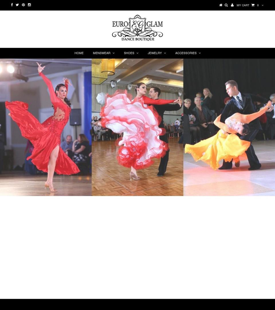 euroglamdanceboutique.com — Shopify storefront screenshot