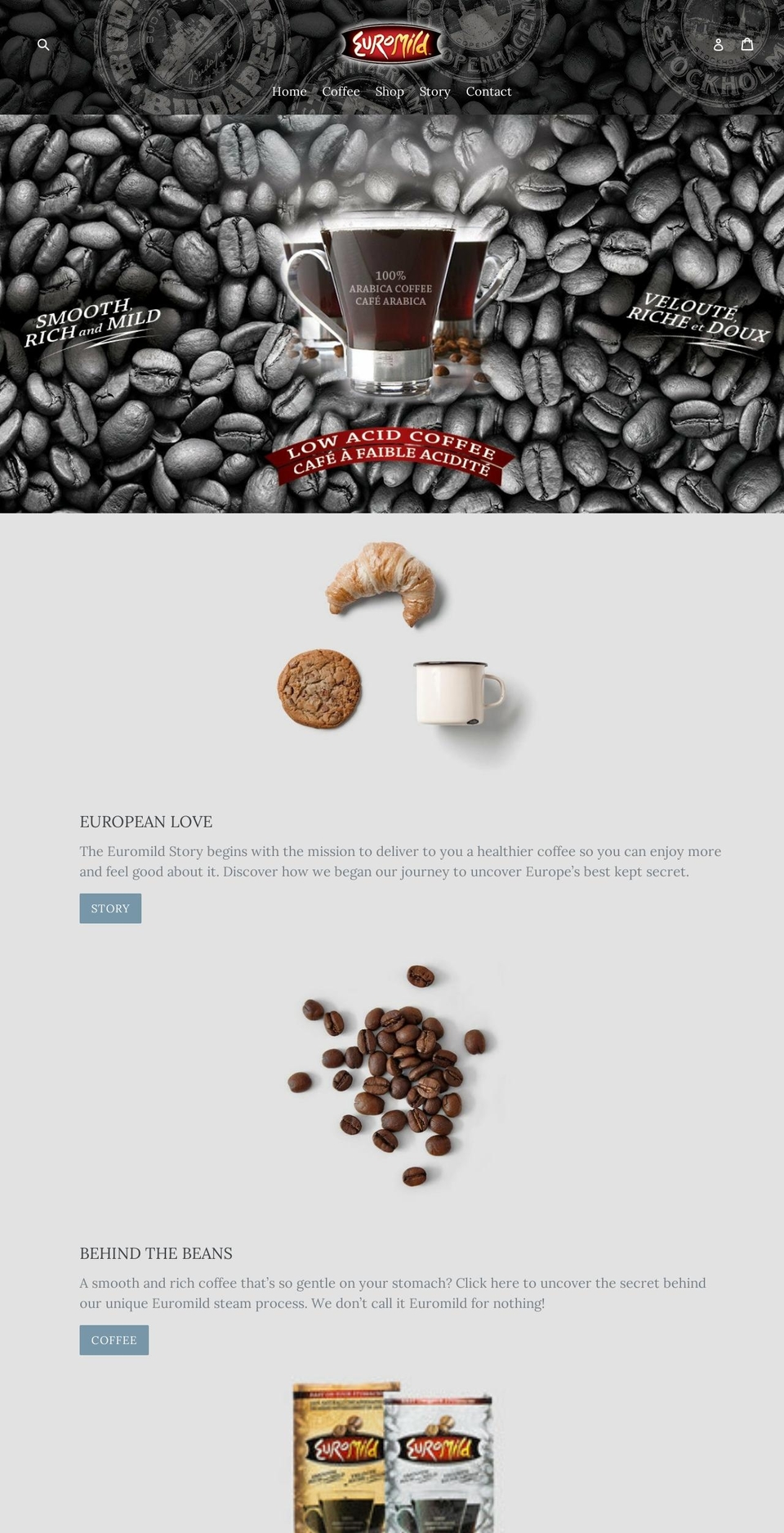 euromild.com shopify website screenshot