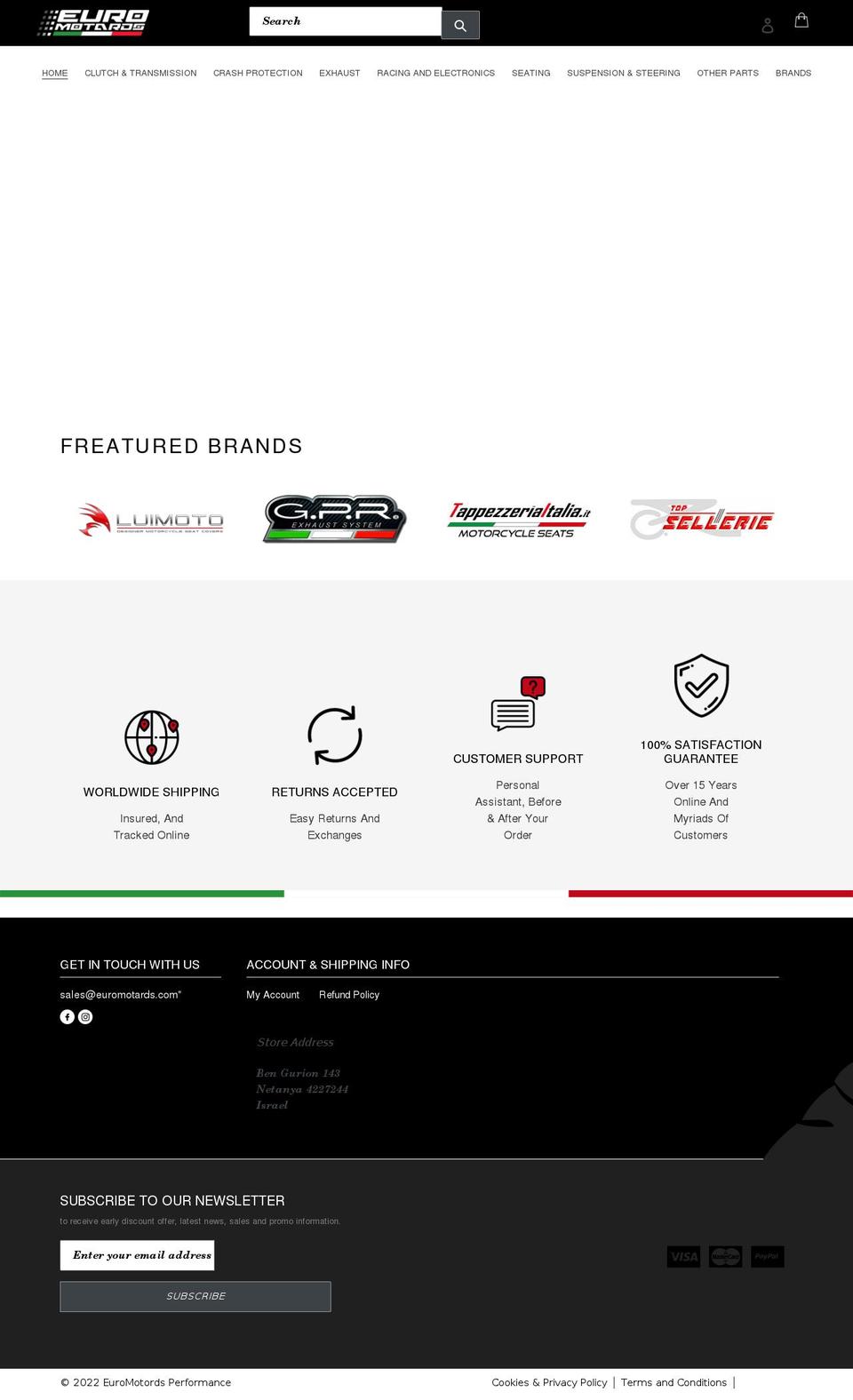 euromotards.com shopify website screenshot