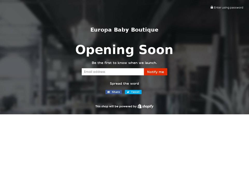europababyboutique.com — Shopify storefront screenshot