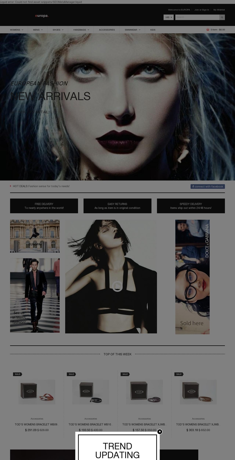 europaec.com — Shopify storefront screenshot