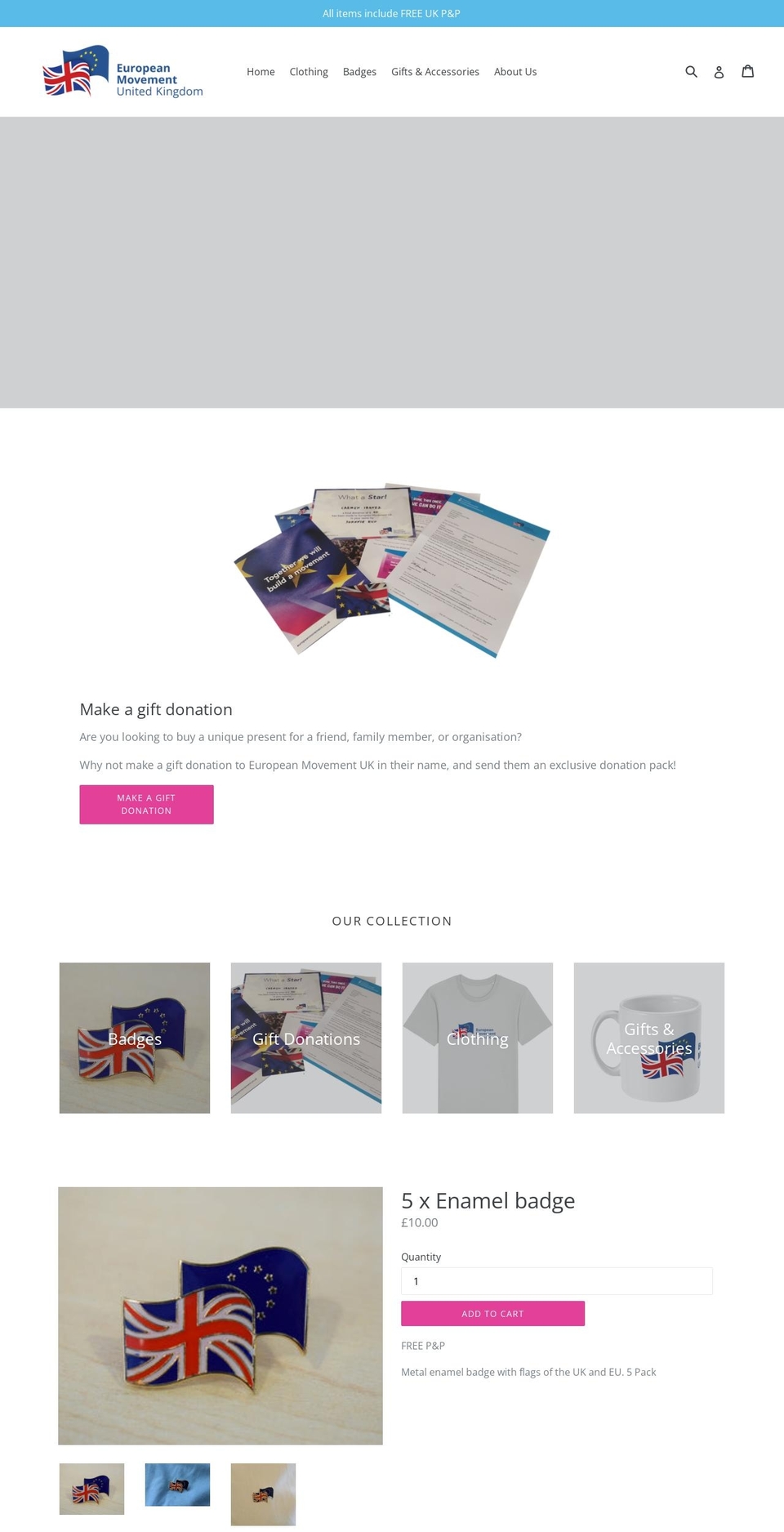 european-movement-uk.myshopify.com — Shopify storefront screenshot