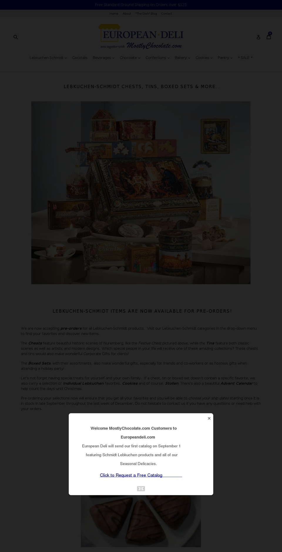europeandeli.com shopify website screenshot