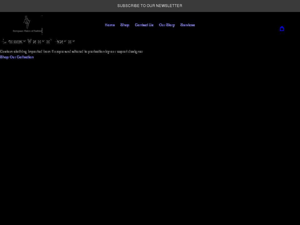 europeanvisionoffashion.shop shopify website screenshot