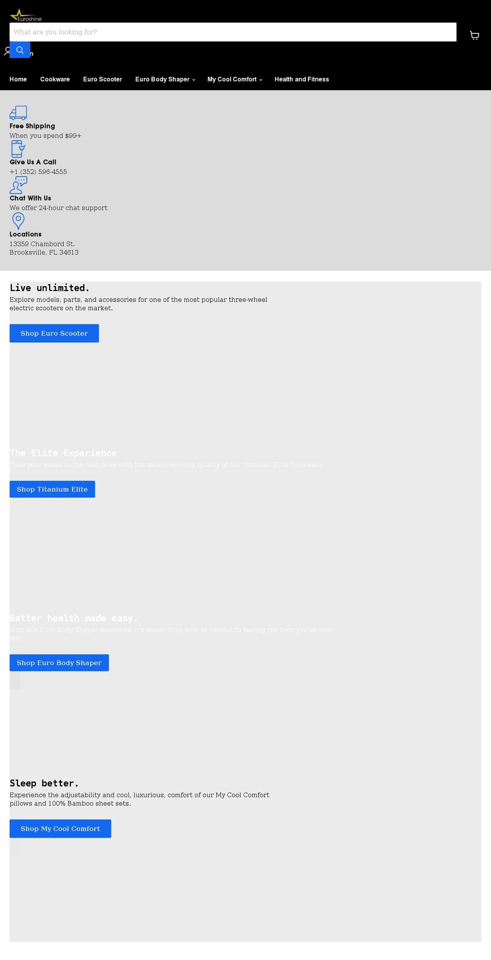 euroshineshop.myshopify.com shopify website screenshot