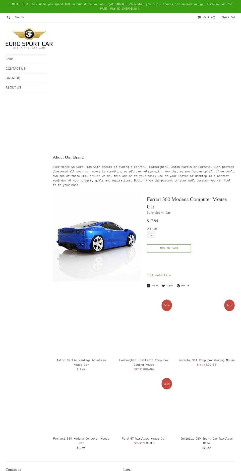 eurosportcar.com shopify website screenshot