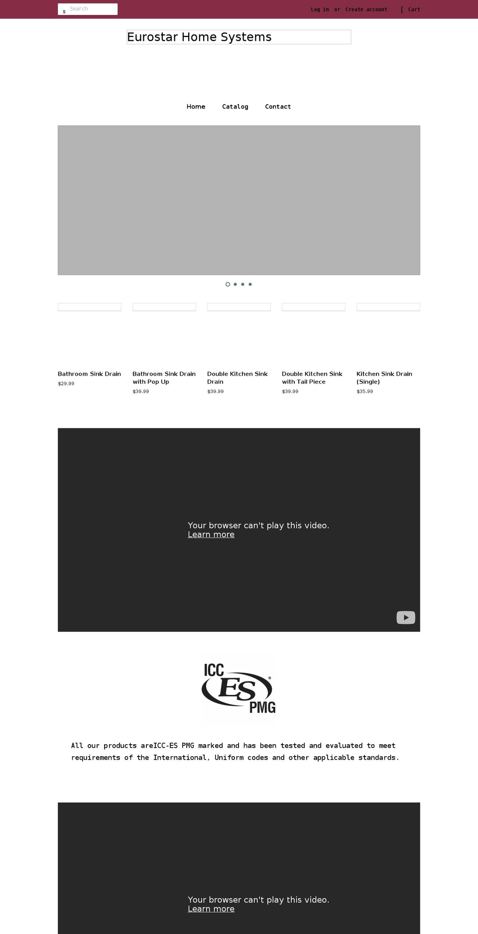 eurostarhomesystems.com shopify website screenshot
