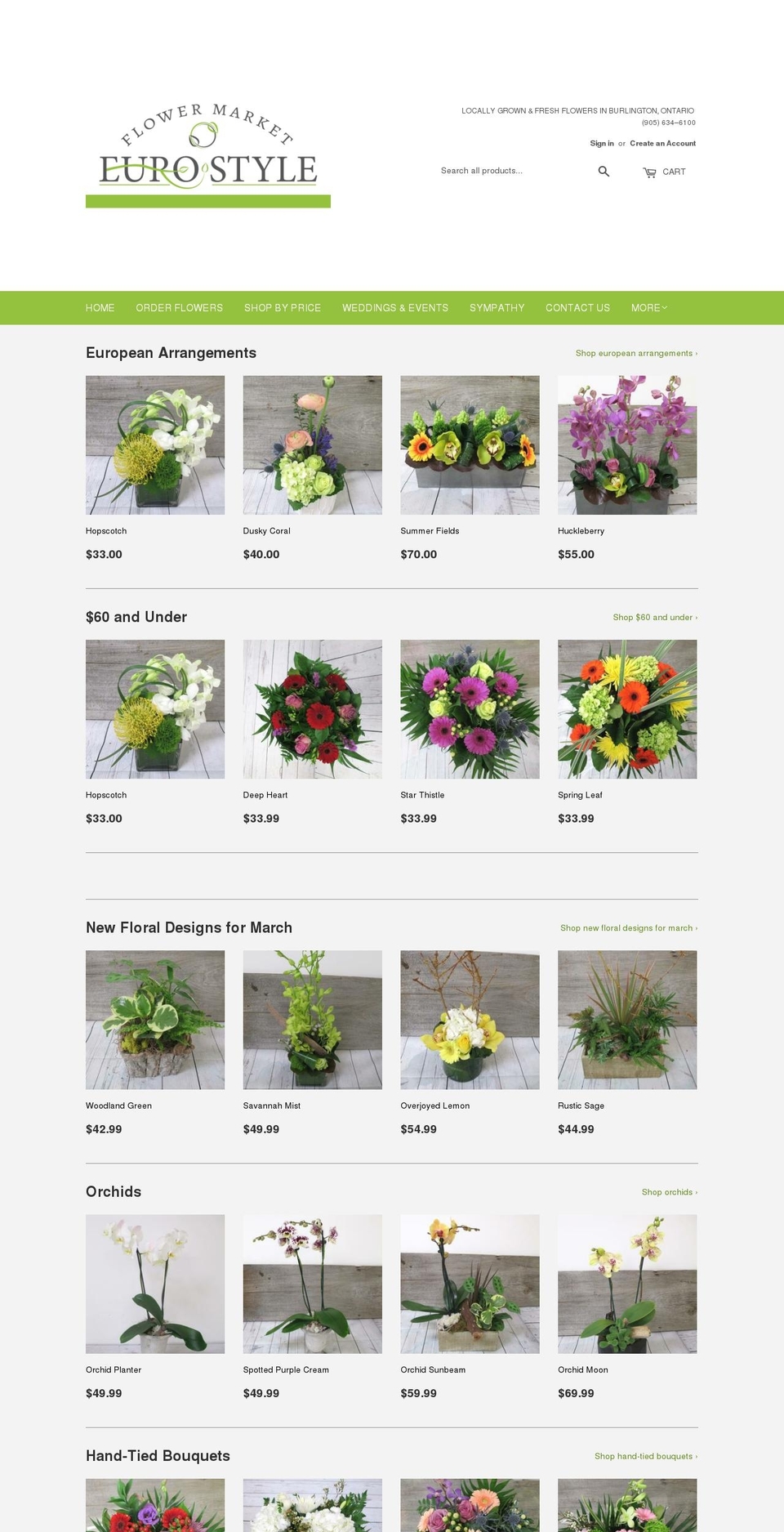 eurostyleflowermarket.com shopify website screenshot