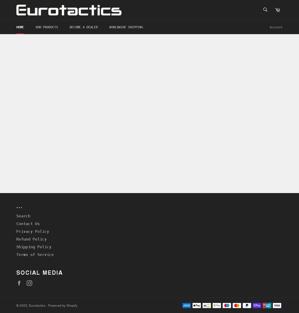 eurotactics.com shopify website screenshot