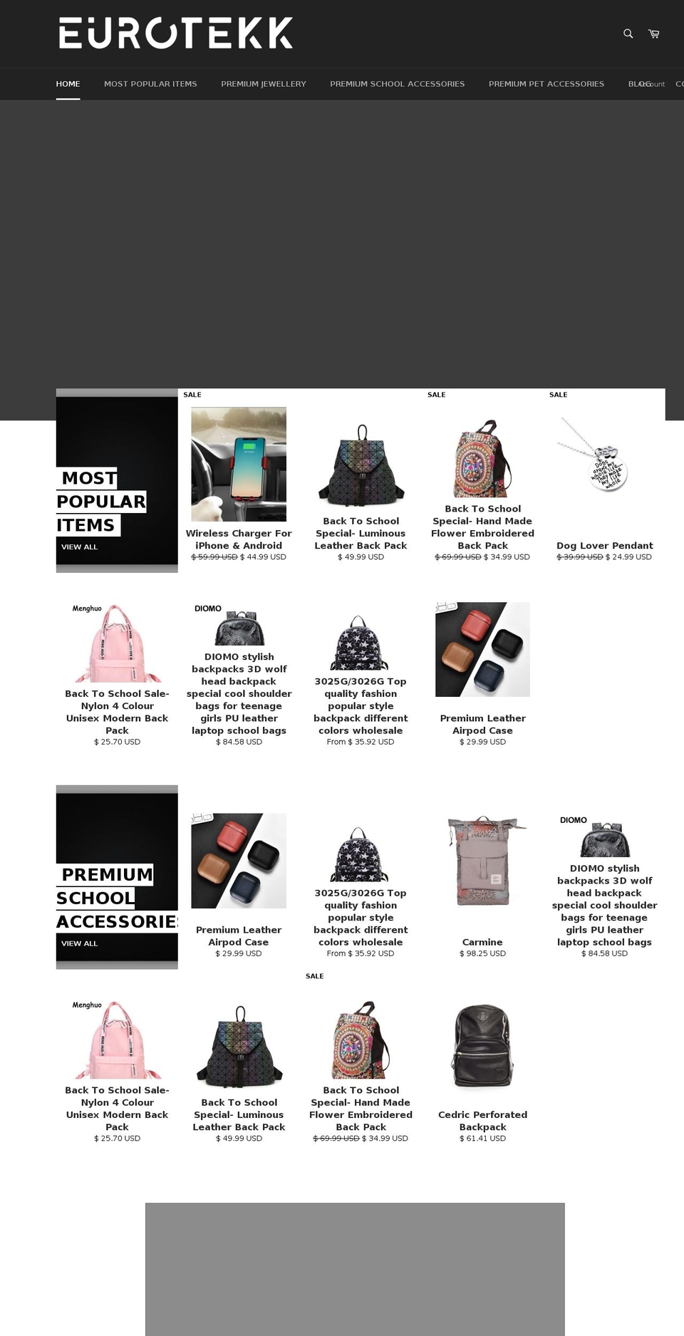 eurotekk.com — Shopify storefront screenshot