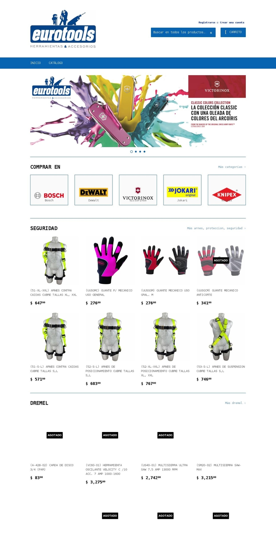 eurotools.mx shopify website screenshot