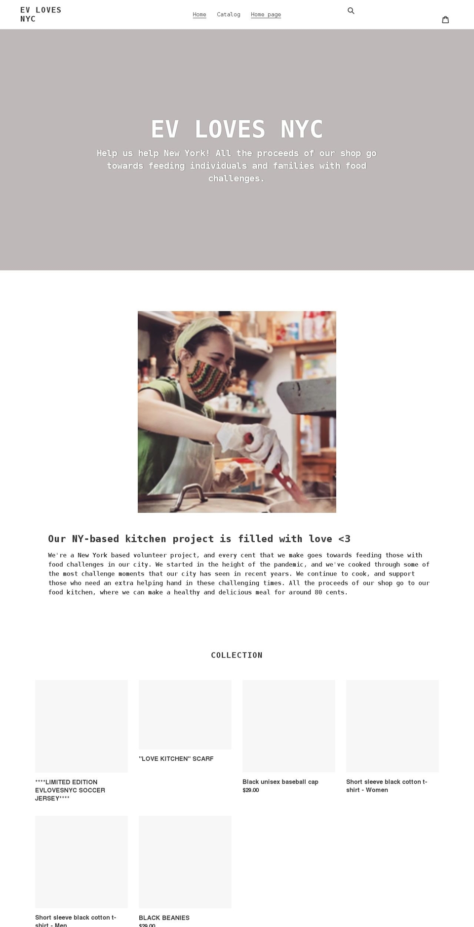 ev-loves-nyc.myshopify.com shopify website screenshot