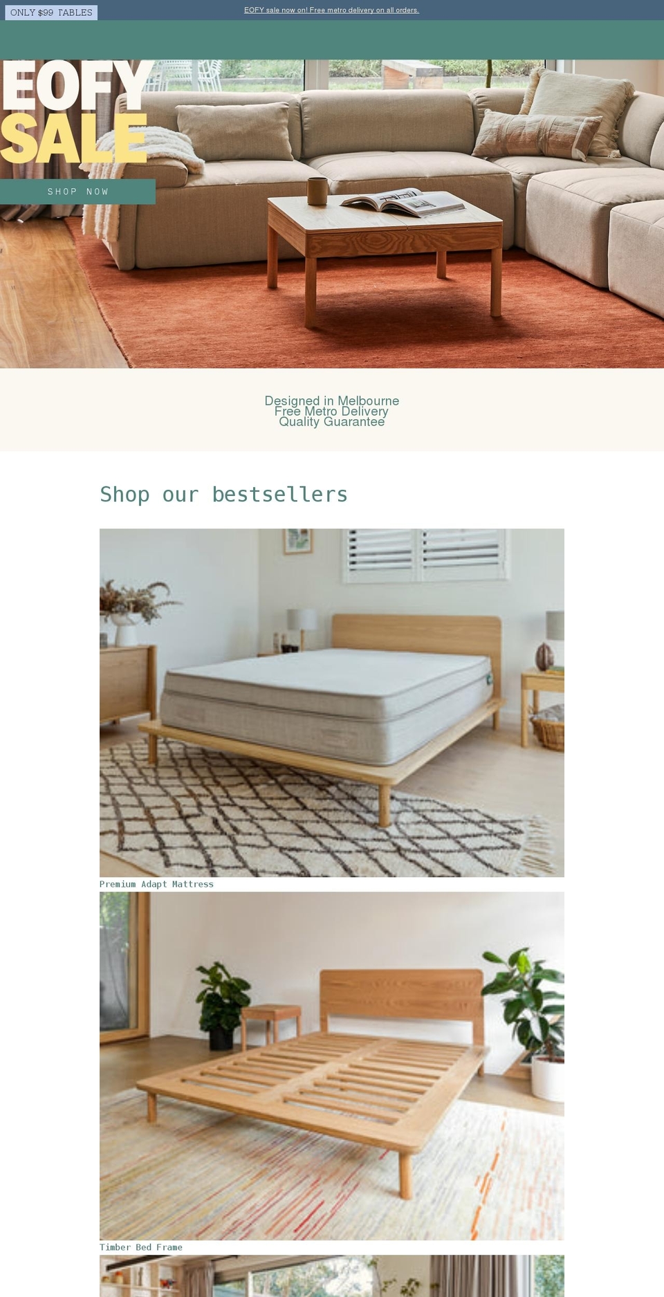 eva.com.au shopify website screenshot