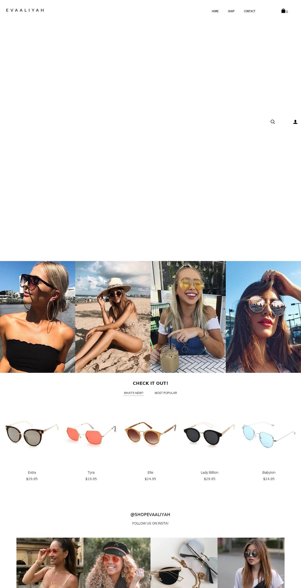 index1 Shopify theme site example evaaliyah.com