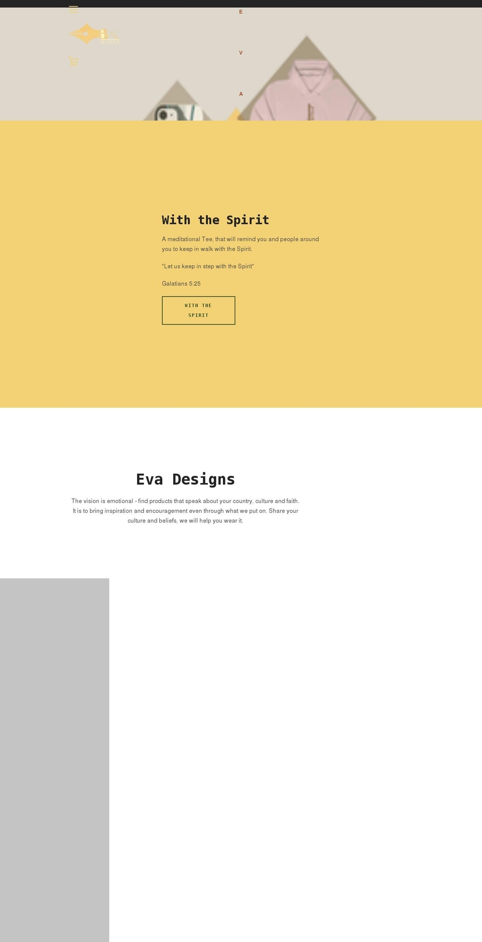 evadesigns.net shopify website screenshot