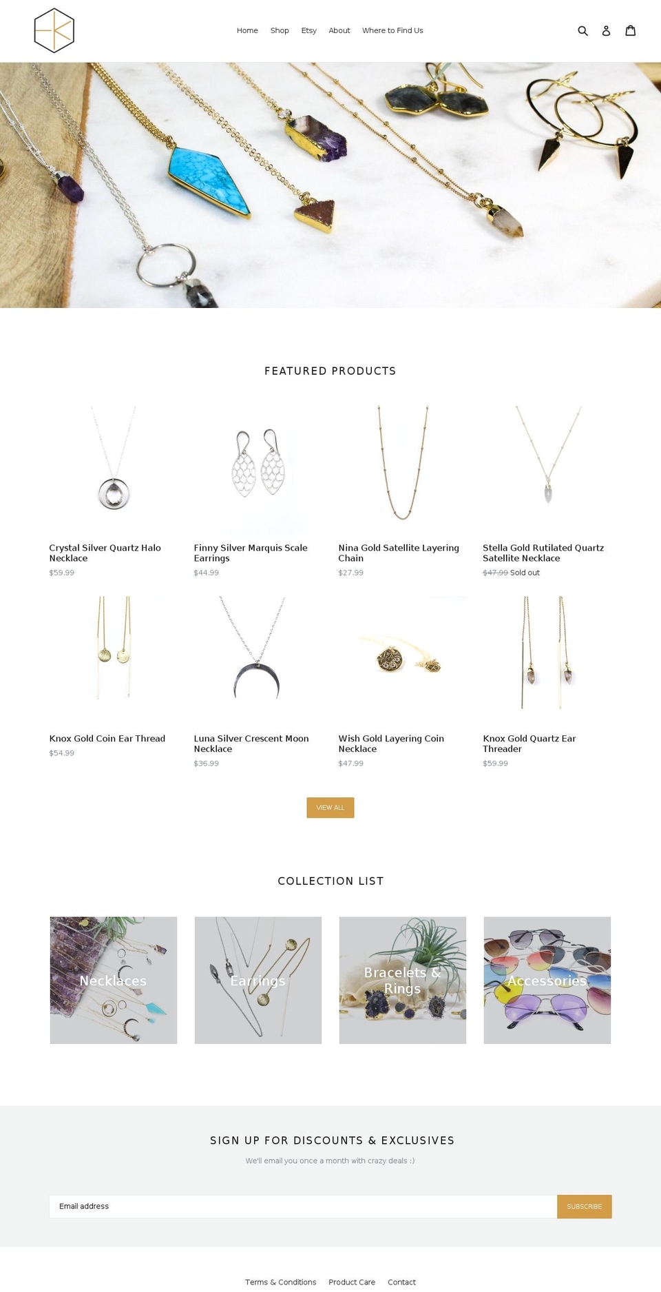 evaknoxjewelry.com shopify website screenshot