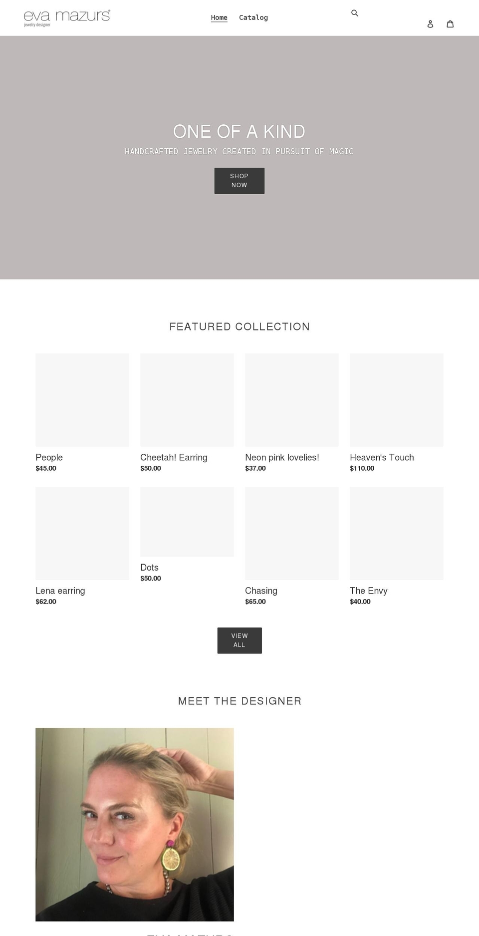 evamazursdesign.com shopify website screenshot