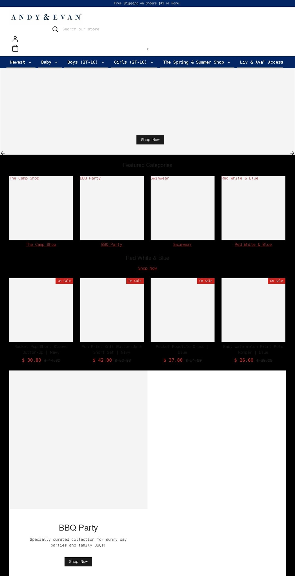 Andy Evan - EVM (27 April 2018) Shopify theme site example evanandandy.com