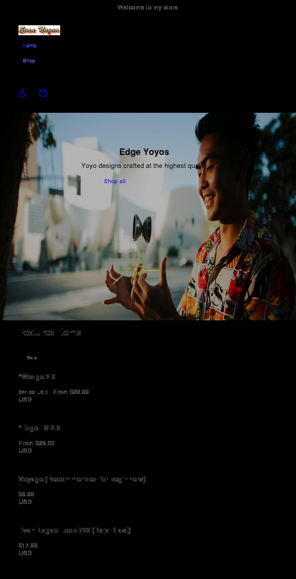 evannagao.com shopify website screenshot