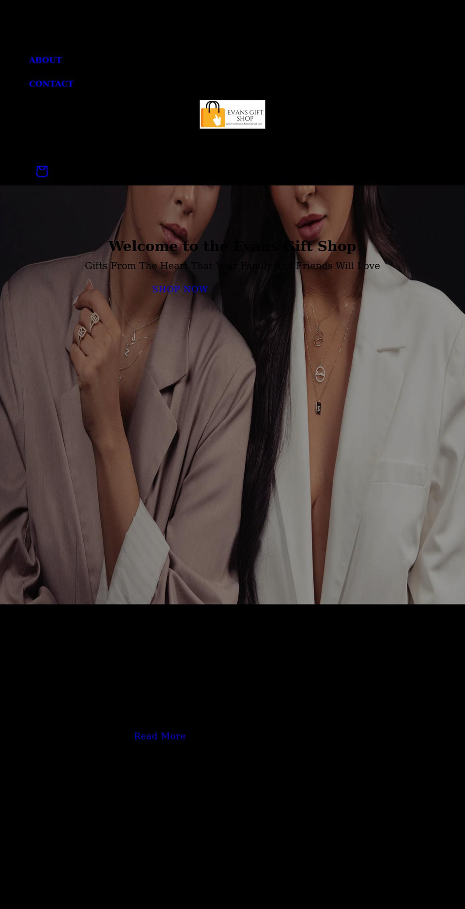 evansgiftshop.com shopify website screenshot