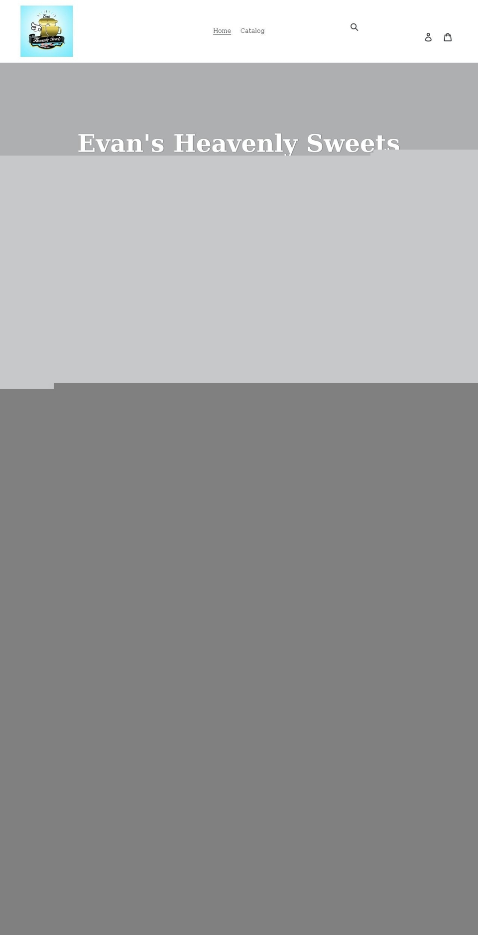 evansheavenlysweets.com shopify website screenshot