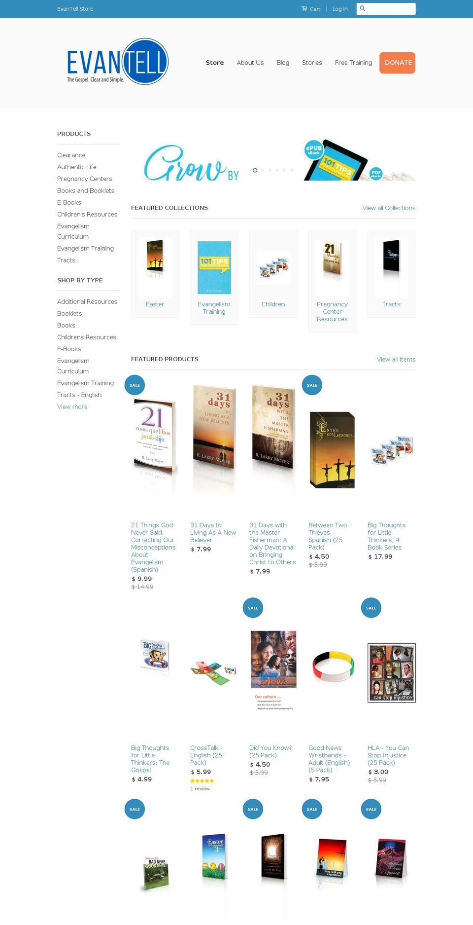 evantell-org.myshopify.com shopify website screenshot