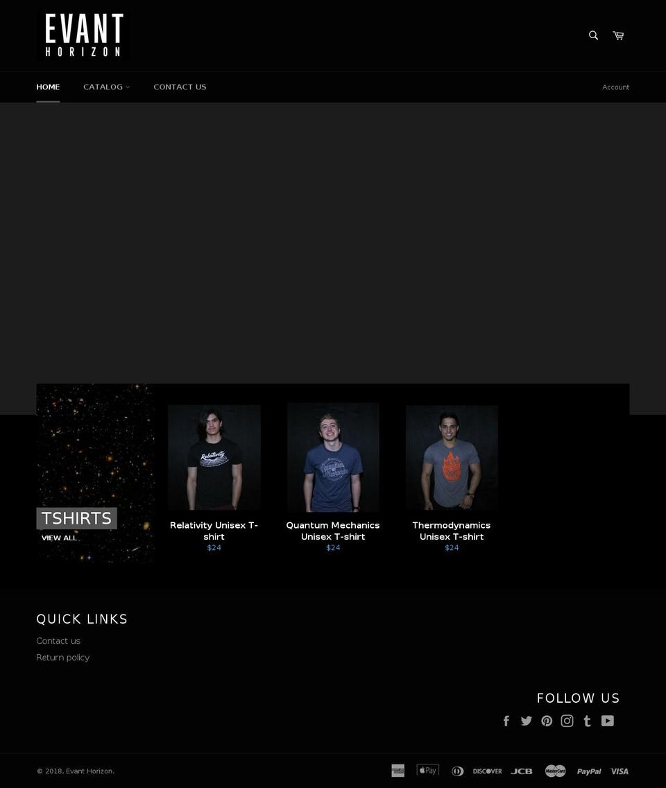 evanthorizon.com — Shopify storefront screenshot