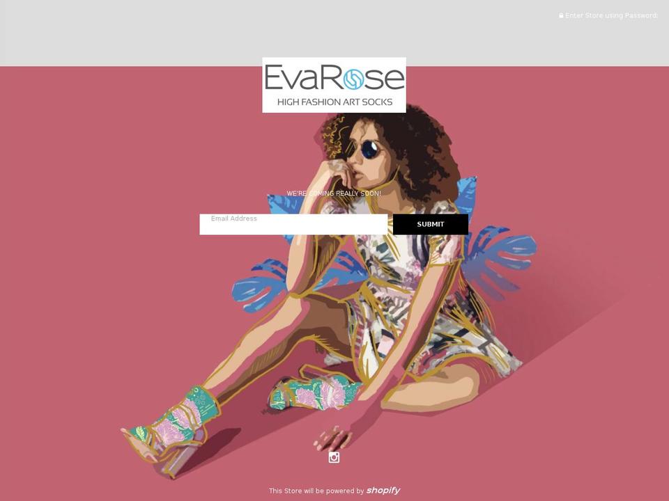 evarosesockcompany.com — Shopify storefront screenshot