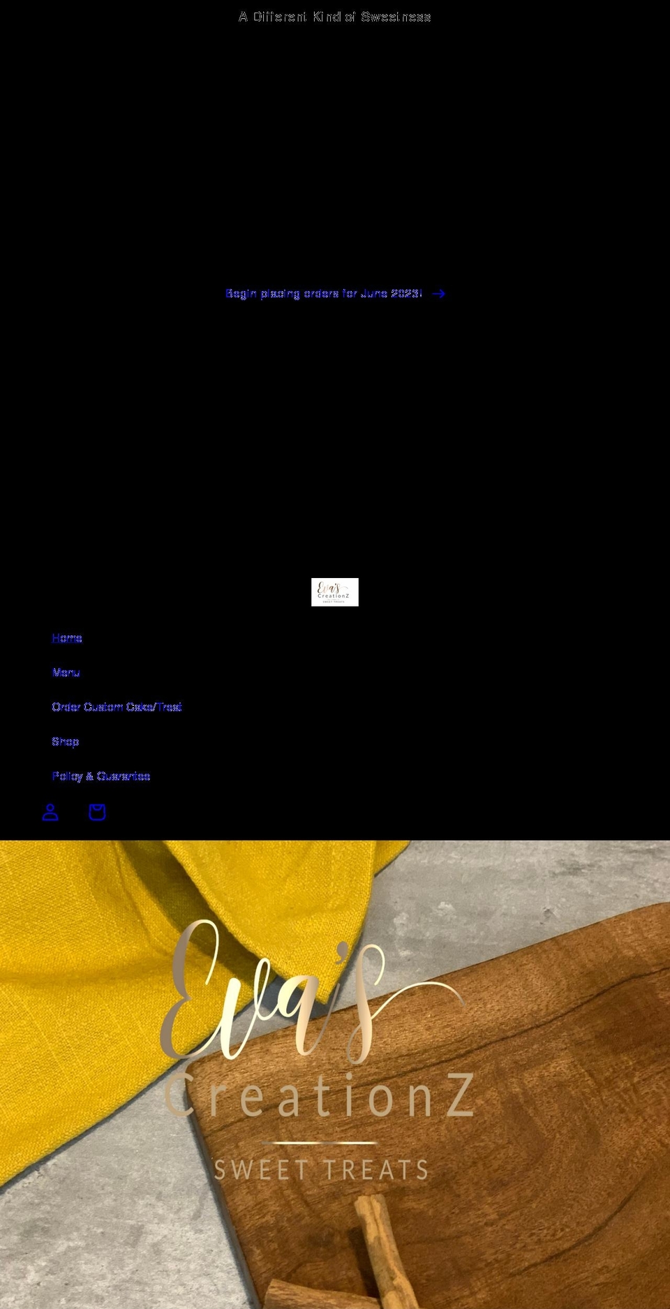 evascreationz.com shopify website screenshot